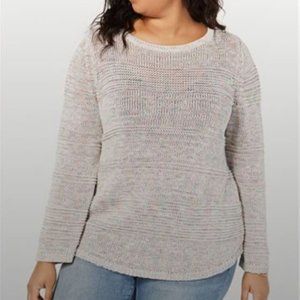 Style & Co 3X Plus Textured Confetti Sweater